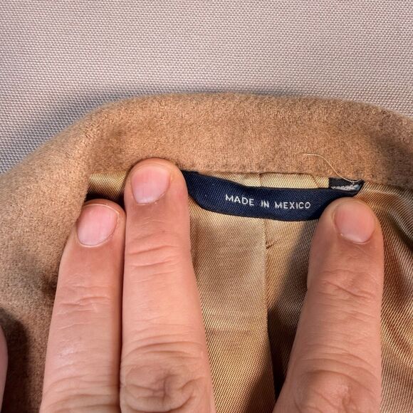 Brooks Brothers Blazer Mens 43R Tan Camel Hair Jacket Two Button Coat - Picture 5 of 10